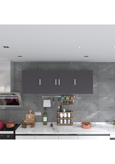 Kenzlife hazır mutfak silvanus gri 060*180*22 mutfak banyo dolabı kapaklı raflı Kenzlife hazır mutfak silvanus gri 060*180*22 mutfak banyo dolabı kapaklı raflı