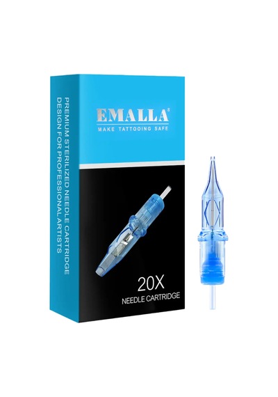Emalla 1223mgl 0,35 Mm Kartuş Dövme İğnesi Kutuda 20 Adet Long Taper
