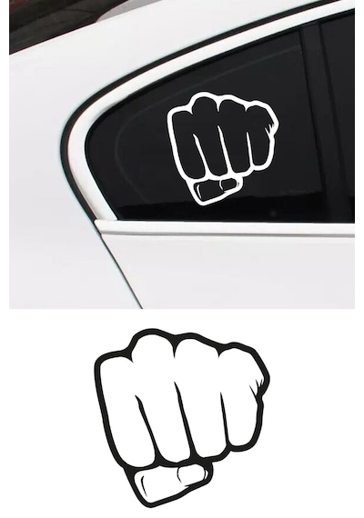 Yumruk Sticker, Oto Sticker, Motor Sticker, Off Road Sticker 13x13 Cm