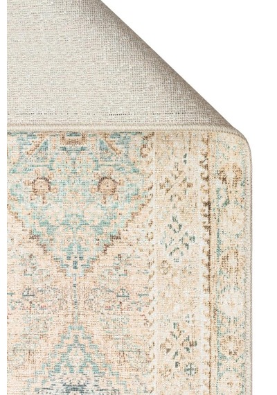 Eko Halı Grace Grc 04 Sky Vintage Halı Pastel Klasik Desenli Saçaklı Salon Halısı Mavi