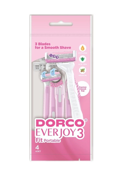 Dorco Everjoy3 Fit 3 Bıçaklı Kullan At Tıraş Bıçağı 4'lü - 7 Adet Tarı