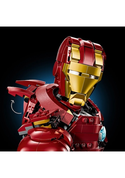 LEGO® ǀ Marvel Iron Man MK4 Büstü 76327 - Yetişkinler için Minifigür İçeren Koleksiyonluk Model Yapım Seti (436 Parça)