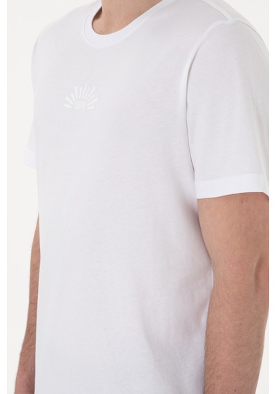 U.S. Polo Assn. Erkek Regular Fit Bisiklet Yaka Beyaz Tişört 50300268-VR013