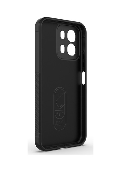 Vendas Oppo A6x Kılıf Esnek Tpu Oyuklu Arka Yüzey Tasarımlı Zore Etnik Silikon Kapak Siyah
