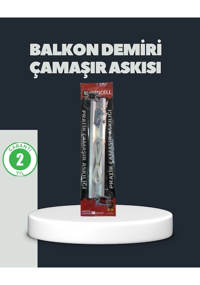 Mey İthalat Balkon Demiri Çamaşır Askısı Kare Demirlere Uygun Dayanıklı Tasarım Renkli