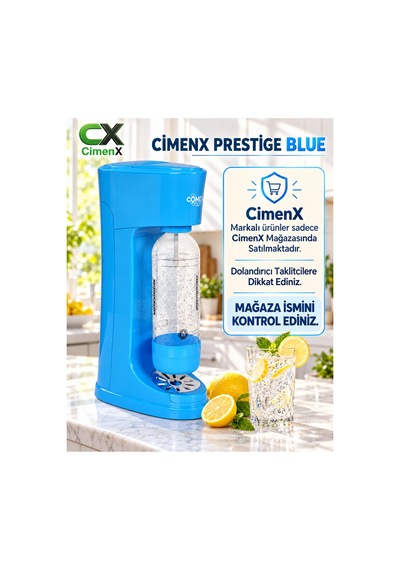 Soda Maker Blue Edition - İki Soda Kartuşlu Set Mavi