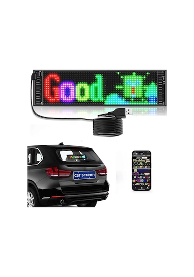 Rgb Kayan Yazı Led Panel Telefon Kontrollü Animasyonlu Akıllı Ekran 399832