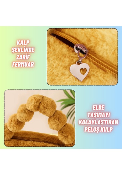 Dekohop Peluş Makyaj Çantası