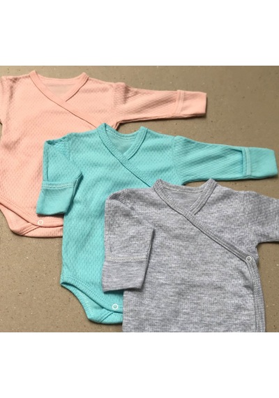 Özdemirli Bebe Özdemirlitekstil Bebelino Çıtçıtlı Kruvaze Badi (3 Lü Paket) Çok Renkli