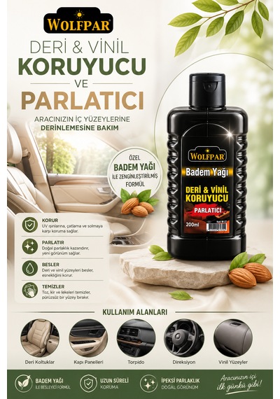 Deri Vinil Koruyucu Parlatıcı Badem Yağlı 1