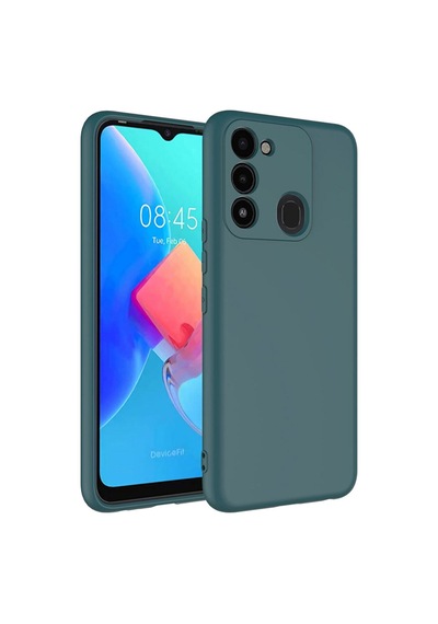 Tecno Spark 8c Kılıf Zore Mara Lansman Kapak Koyu Yeşil
