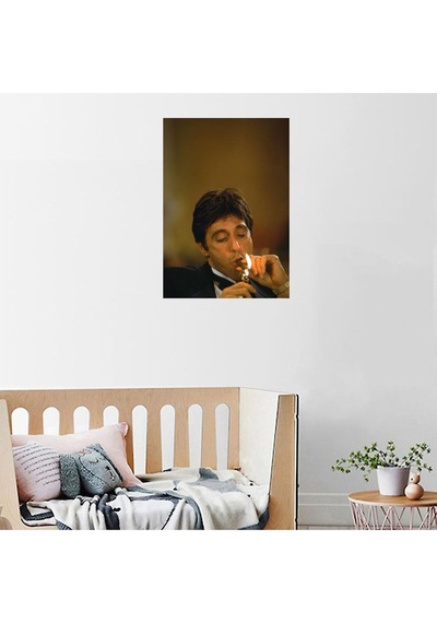 Al Paçino Tasarımlı Yapışkanlı 21x30 Poster Sticker Etiket Çok Renkli