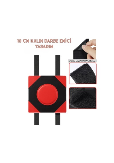 Duvara Monte Boks Torbası Sessiz Darbe Emici Boks Vuruş Yastığı Mma Kick Boks Antrenmanı Kırmızı