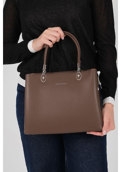 Silver Polo Sp1234 Kadın El Çantası Cilt Kahve-kahve