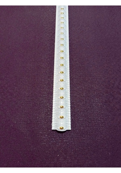 Poliüretan Dekoratif Duvar&tavan Çıta Bordürü -beyaz Altın Renk En:4 Cm-boy:100 Cm -duvar Süsü