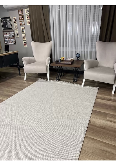 Sanat Halı Lora Plus 3955 Gri İskandinav Halı Gri