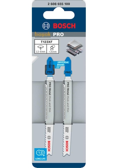 Bosch Pro T123 Xf 1,5-8 Mm 2'li Metal Kesim Dekupaj Ucu 2608655100