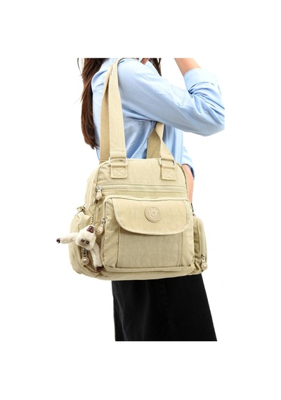 Baginn Omuz Çantası Çapraz Uzun Askılı Çok Cepli 30 25 Cm Yağmur Geçirmez İçi Astarlı Klinkır Kumaş 001