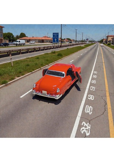 1953 Kırmızı Cadillac Serıes 62 Coupe Diecast Çek Bırak Model Araba Diğer