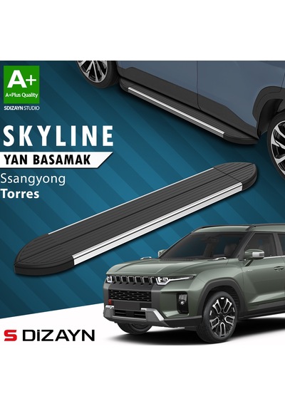S-dizayn Ssangyong Torres Skyline Krom Yan Basamak 183 Cm 2023 Üzeri A+ Kalite