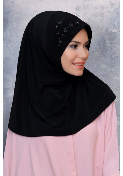Hürrem Bone Siyah Pratik Hazır Geçmeli Tesettür Eşarp Sandy Kumaş Elişi Çiçek (545491230) Siyah Hürrem Bone Siyah Pratik Hazır Geçmeli Tesettür Eşarp Sandy Kumaş Elişi Çiçek (545491230) Siyah