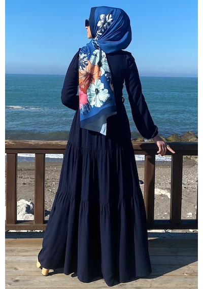 Rabia Şamlı Bade Elbise Lacivert