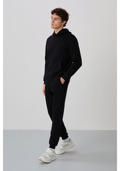 Tommy Life David Siyah Şardonlu Erkek Eşofman Takım - 85192 Siyah
