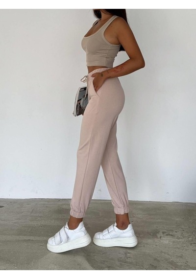 Giyimodam Modal Kumaş Jogger Eşofman Altı Unısex VİZON