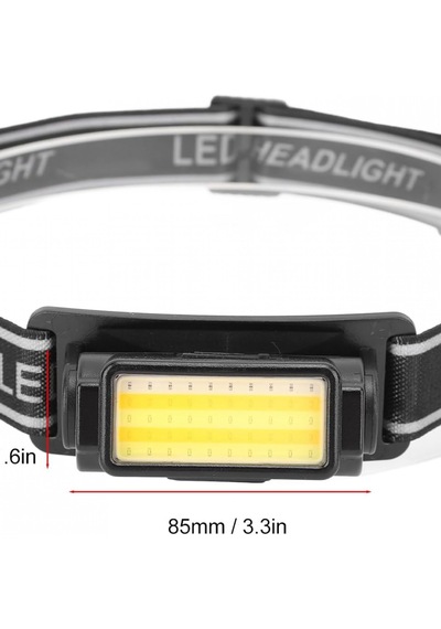 Kafa Lambası 50 Cob Led Şarjlı 4 Mod Led Kafa Feneri Zoom Sellekt Siyah