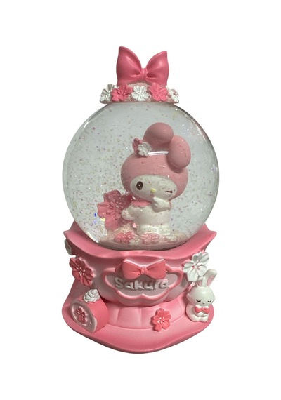 My Melody Sakura Göz Kırpan Işıklı Müzikli Büyük Boy Kar Küresi