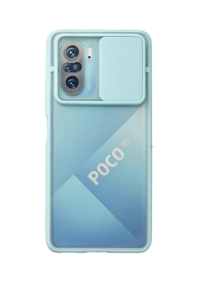 Poco F3 Kılıf Palm Buzlu Kamera Sürgülü Silikon - Turkuaz İtdark32140