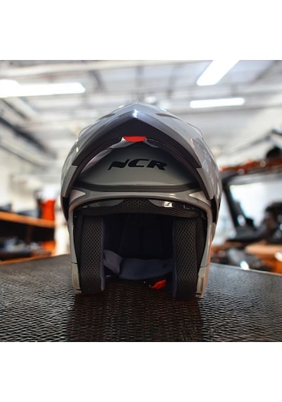 Ncr-158 Çene Açılır Gözlüklü Ece Belgeli Kask Nardo Gri