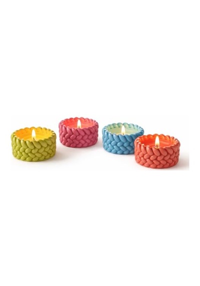 4'lü Renkli Tealight Mumluk Seti Dekoratif Taş Mumluk, Modern Ev Dekoru, Masa & Salon Dekorasyonu İçin Mumluk Se Diğer