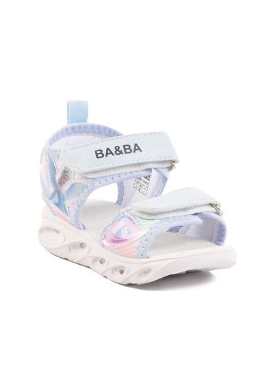 Mavi Cırtlı Işıklı Kız Bebek Sandalet 018129 B Mavi