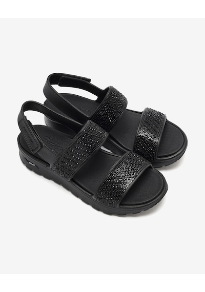 Skechers Arch Fıt Footsteps - Enchant Kadın Siyah Sandalet 111531 Bbk Siyah