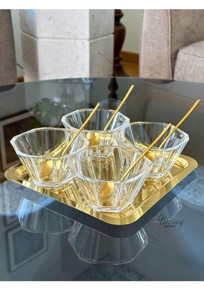 Paşabahçe-6'lı Nude Reflection Serisi Kristal Cam Kase, Sunumluk, Çerezlik, Sunum Kasesi, Servis Kasesi Çok Renkli