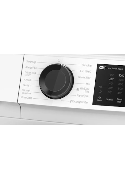 Bosch WGK242Z0TR 9 KG 1200 Devir Çamaşır Makinesi Beyaz