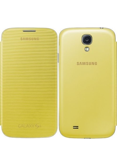 Galaxy S4 İle Uyumlu Flip Cover Kılıf Sarı Ef-fı950byegww