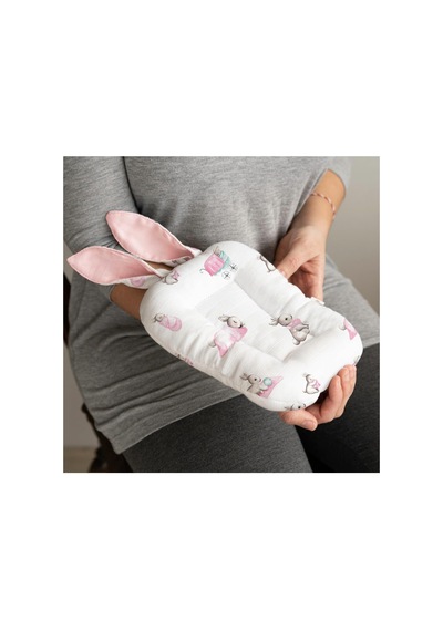 % 100 Pamuk Anne Müslin Emzirme Yastığı - Bébé Lapin Rose Armcush1019