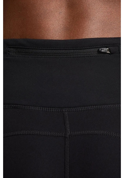Nike Dri Fit Fast Mid Rise 7/8 Leggings Tight Kadın 3 Cepli Spor Tayt Siyah Siyah