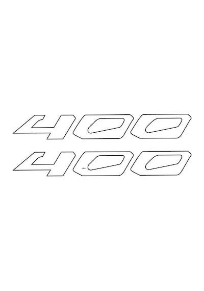 Bajaj Dominar Beyaz 400 Yazı Sticker Etiket Modeli