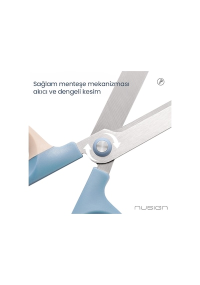Nusıgn Makas 180 Mm Paslanmaz Çelik Mavi Güç Tasarruflu Makas