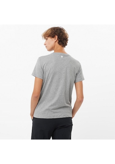 Salomon Logo Ss Tee W Heather Grey T-shırt Lc2217500 001