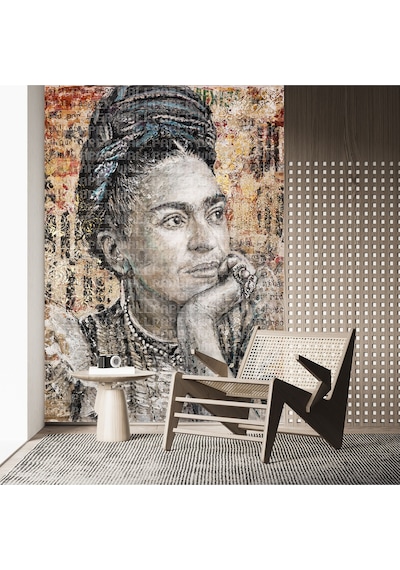 Frida Kahlo İllüstrasyon Poster Duvar Kağıdı Renkli