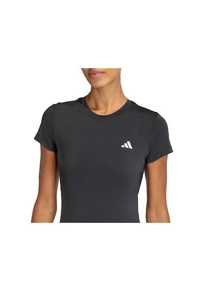 Adidas Power Essentials Workout Contour Kadın Siyah Yuvarlak Yaka Tişört Siyah