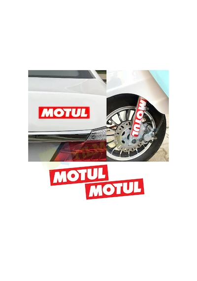 Motul Yağ Motosiklet Araba Oto Sticker Yapıştırma Etiket 2 Adet