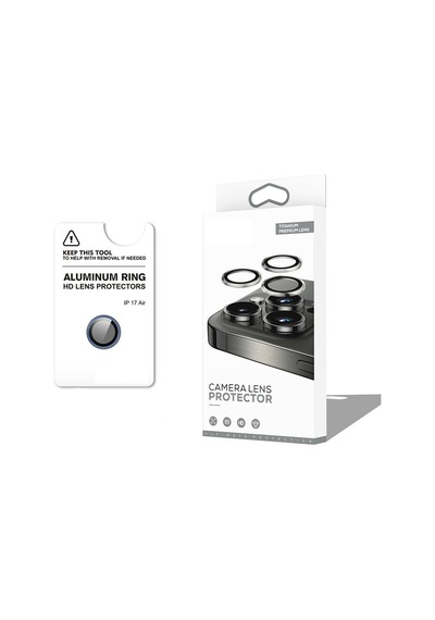 Apple Uyumlu   iPhone 17 Air Cl-12 Premium Safir Parmak İzi Bırakmayan Anti-reflective Kamera Lens Koruyucu
