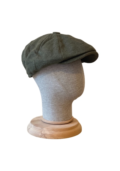 Standart Kışlık Yün Ingiliz Kasket Dökümlü Peaky Blinders Kasket Balıksırtı Kasket Arkası Lastikli Düz Haki