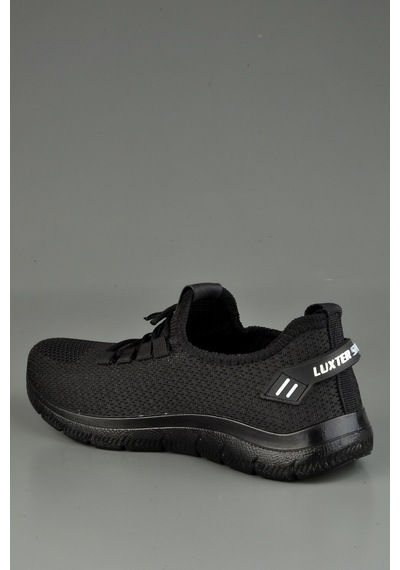 Triko Malzeme Hava Alabilen Yumuşak Unisex Spor Ayakkabı Siyah