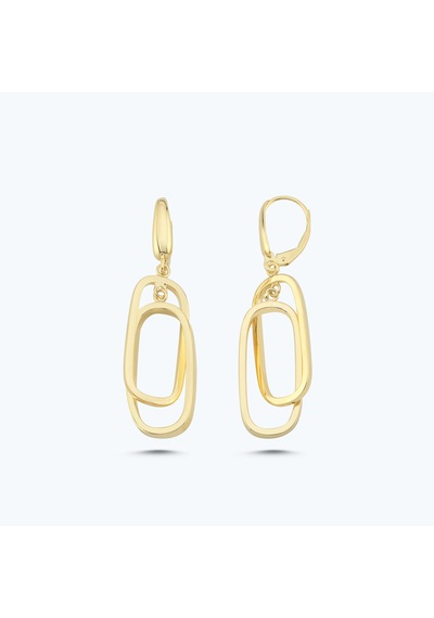 Altınbaş Altın İç İçe Geçmiş Oval Küpe Akp0191-y-3481 Çok Renkli